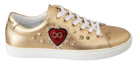 dolce gabbana sneaker gold|dolce and gabbana platform sneakers.